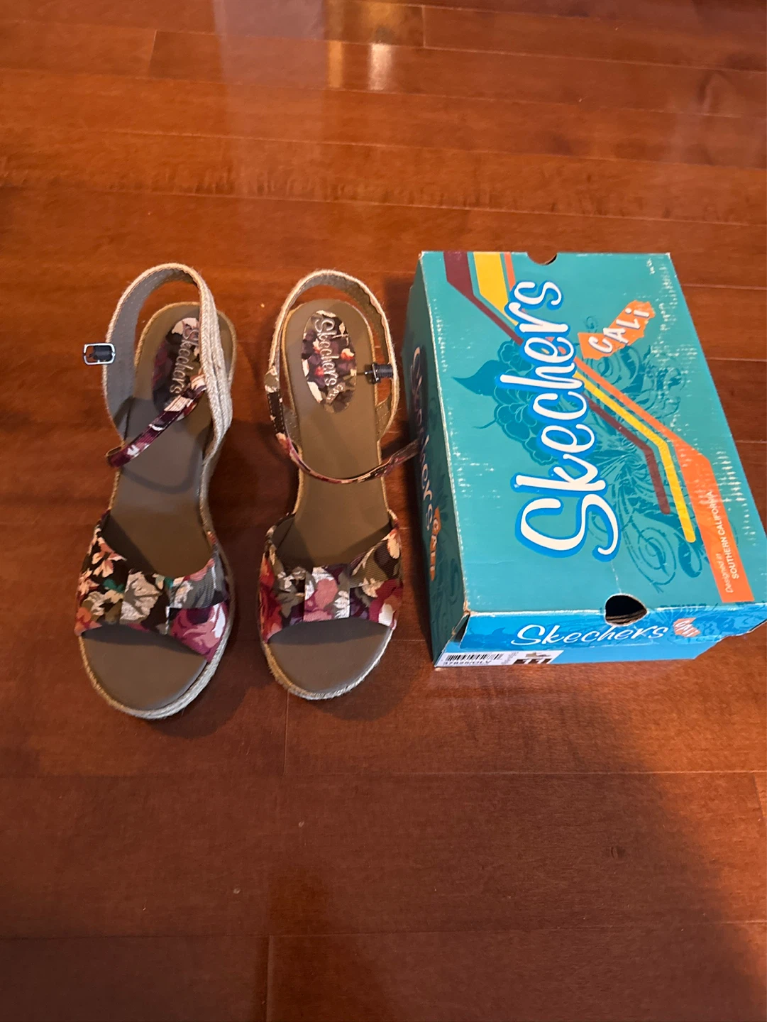 Skechers Cali Espadrille Wedge Sandals