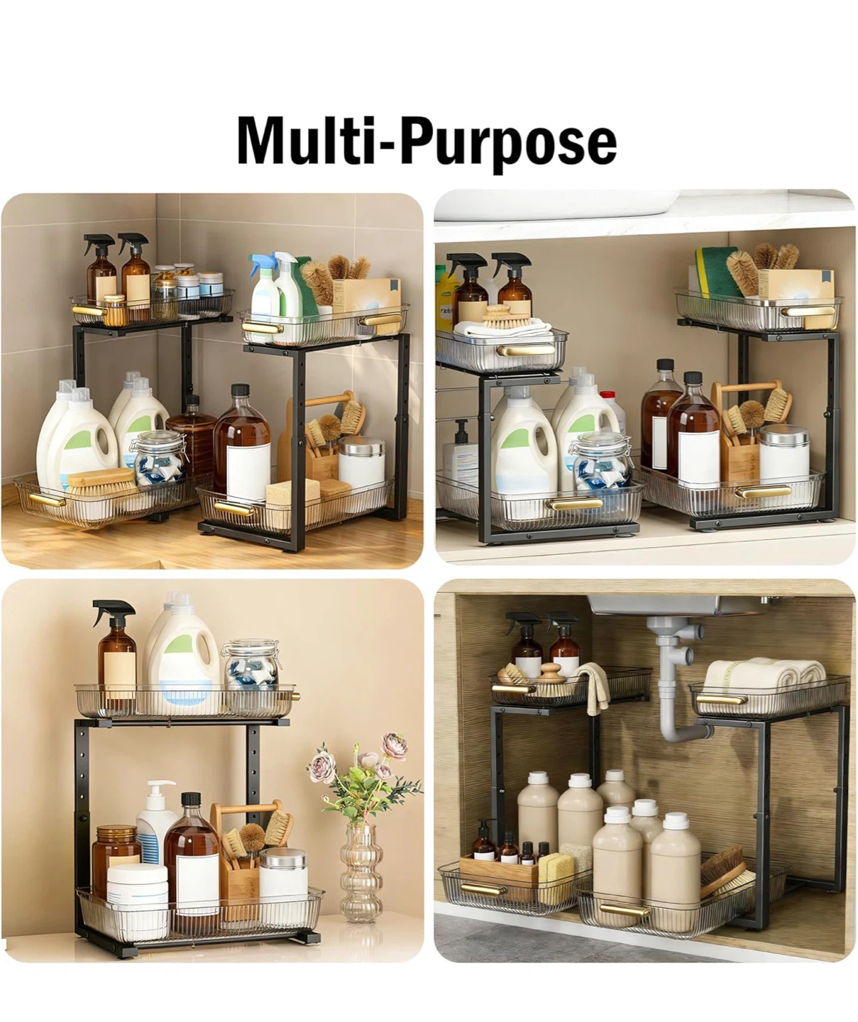 2-Tier Sliding Under Sink Organizer - photo 3