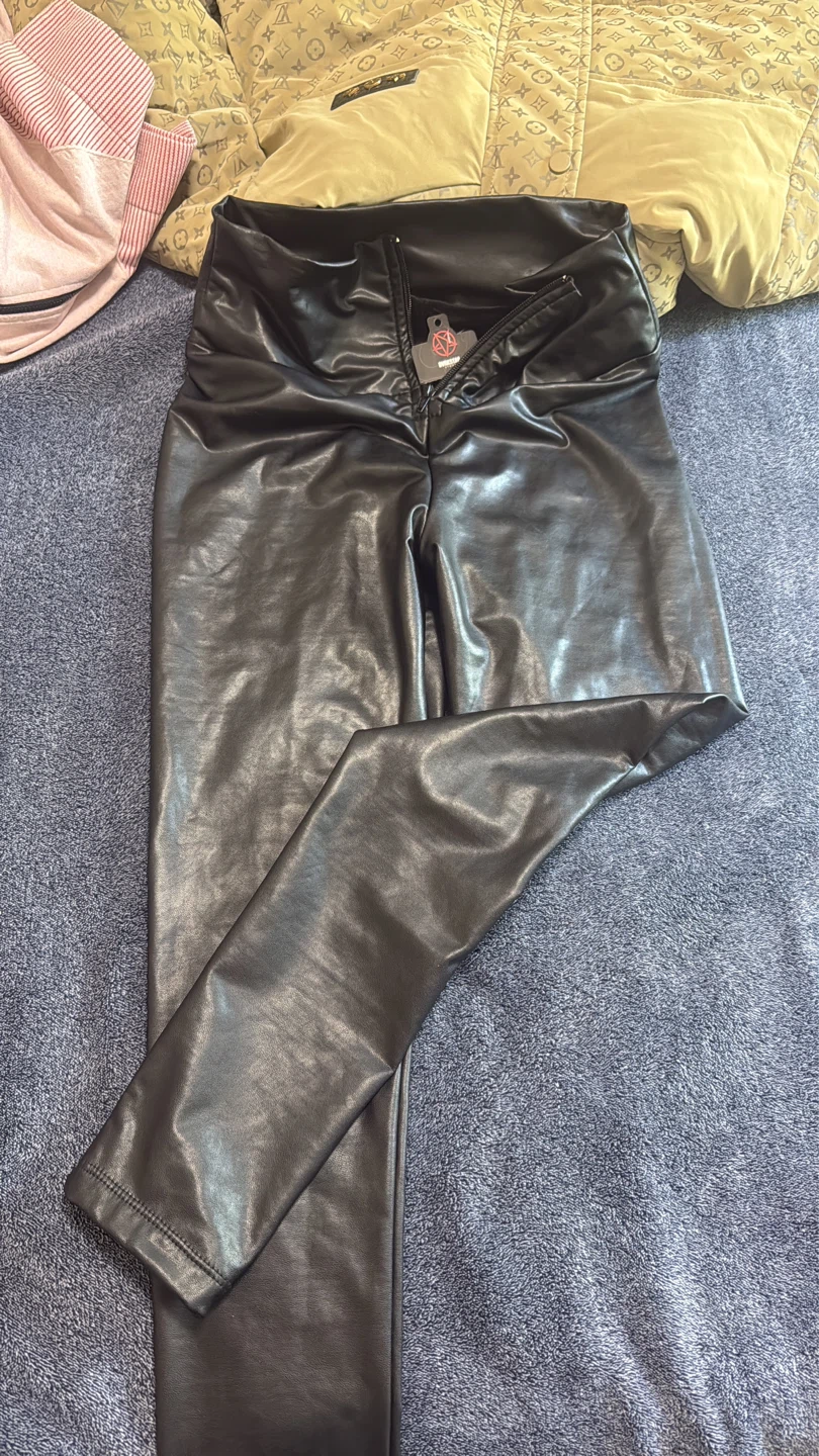 Black Faux Leather Leggings