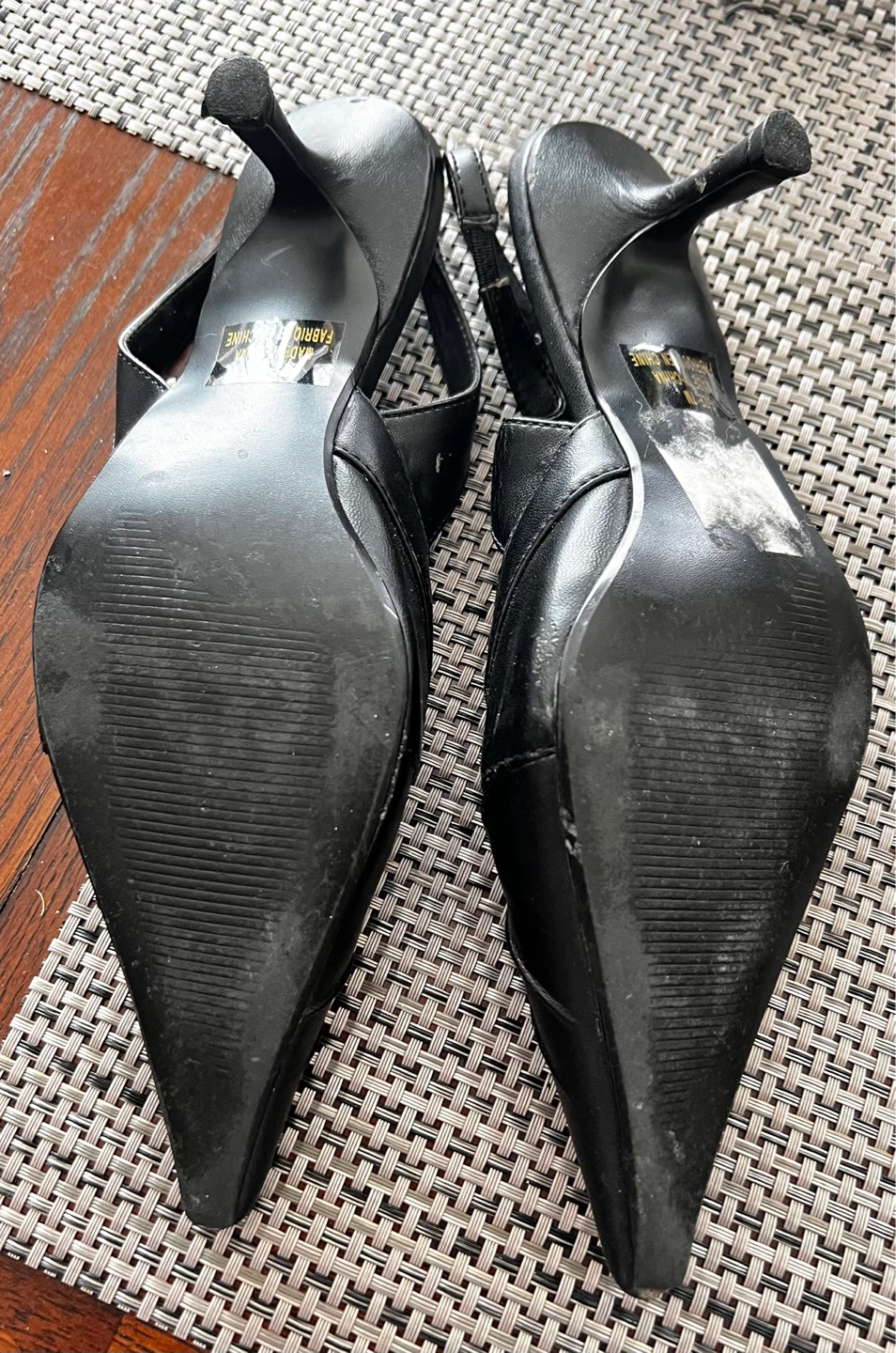 Le Château Black Slingback Heels SIZE 7 - photo 3