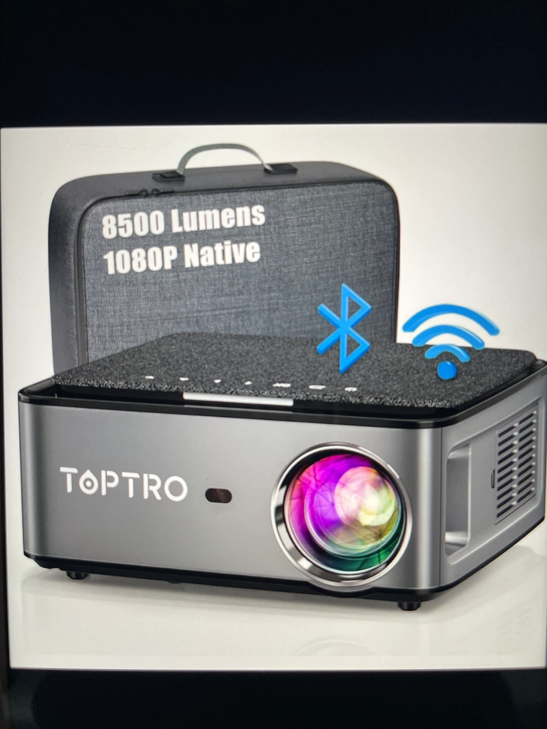 TOPTR0 8500 Lumen Native 1080P Projector with Case - photo 5