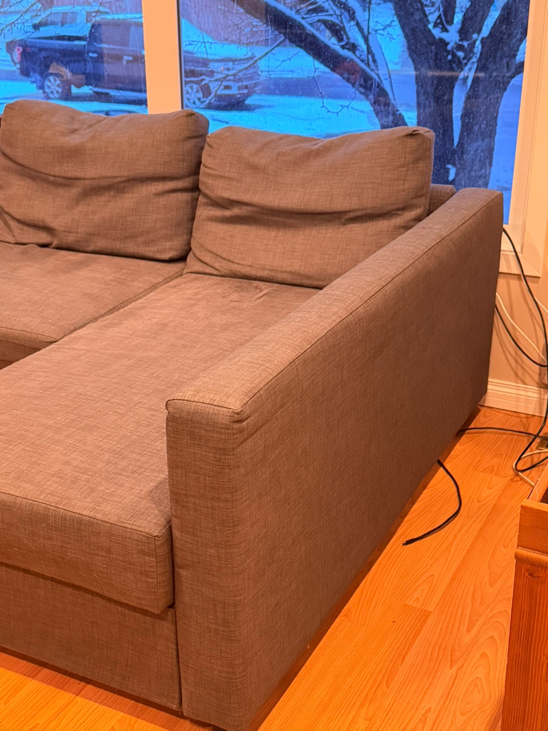 Grey Sectional Sofa Bed with Storage - photo 5