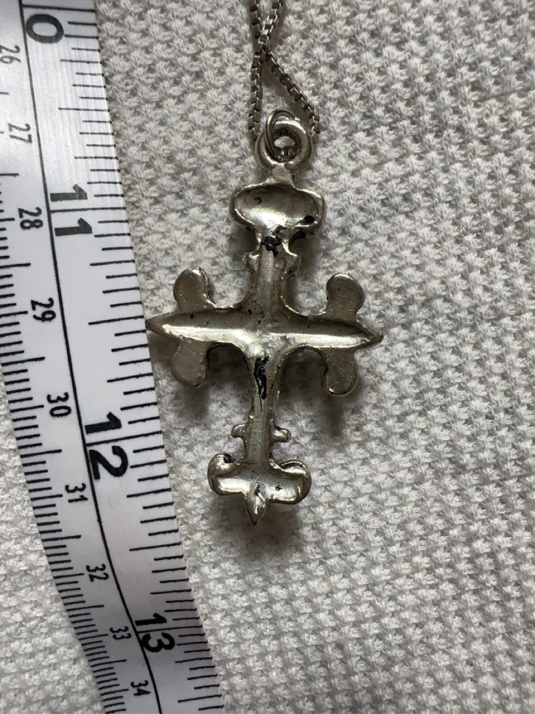 Cross Pendant Necklace with cherry Amber Stone - photo 2