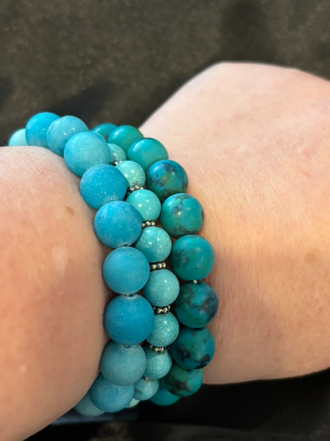Turquoise Beaded Bracelets (Set of 3) - photo 3