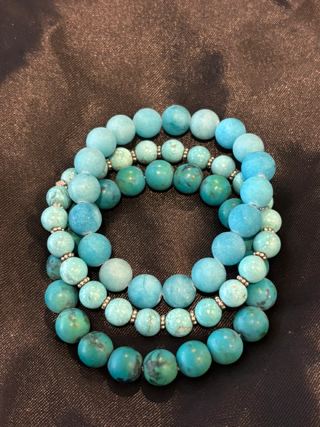 Turquoise Beaded Bracelets (Set of 3)
