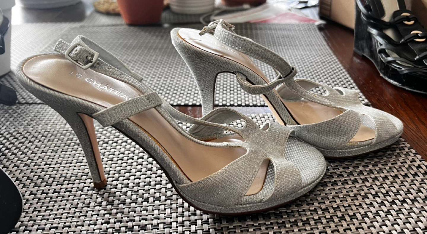 Le Château Silver Glitter Heels - photo 3