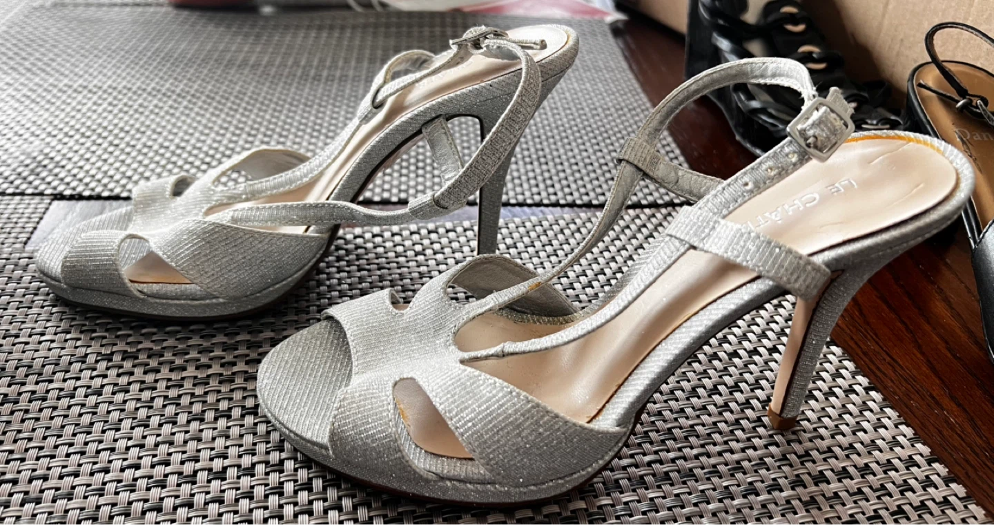 Le Château Silver Glitter Heels - photo 2