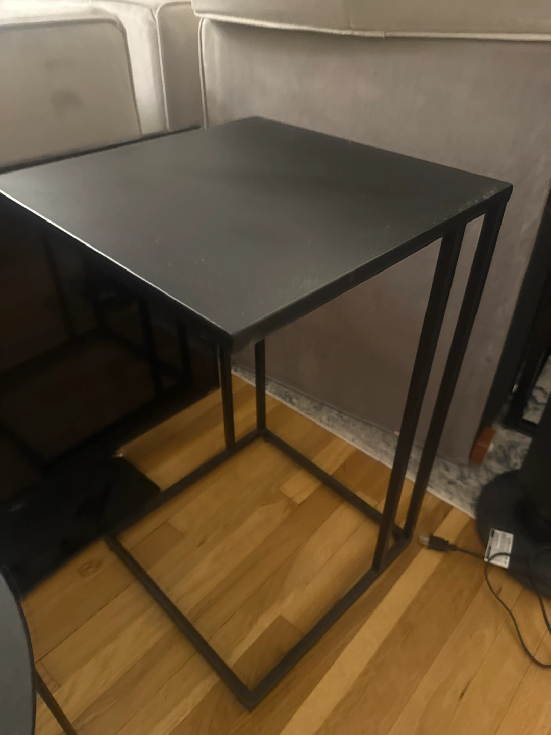 Black Metal End Table