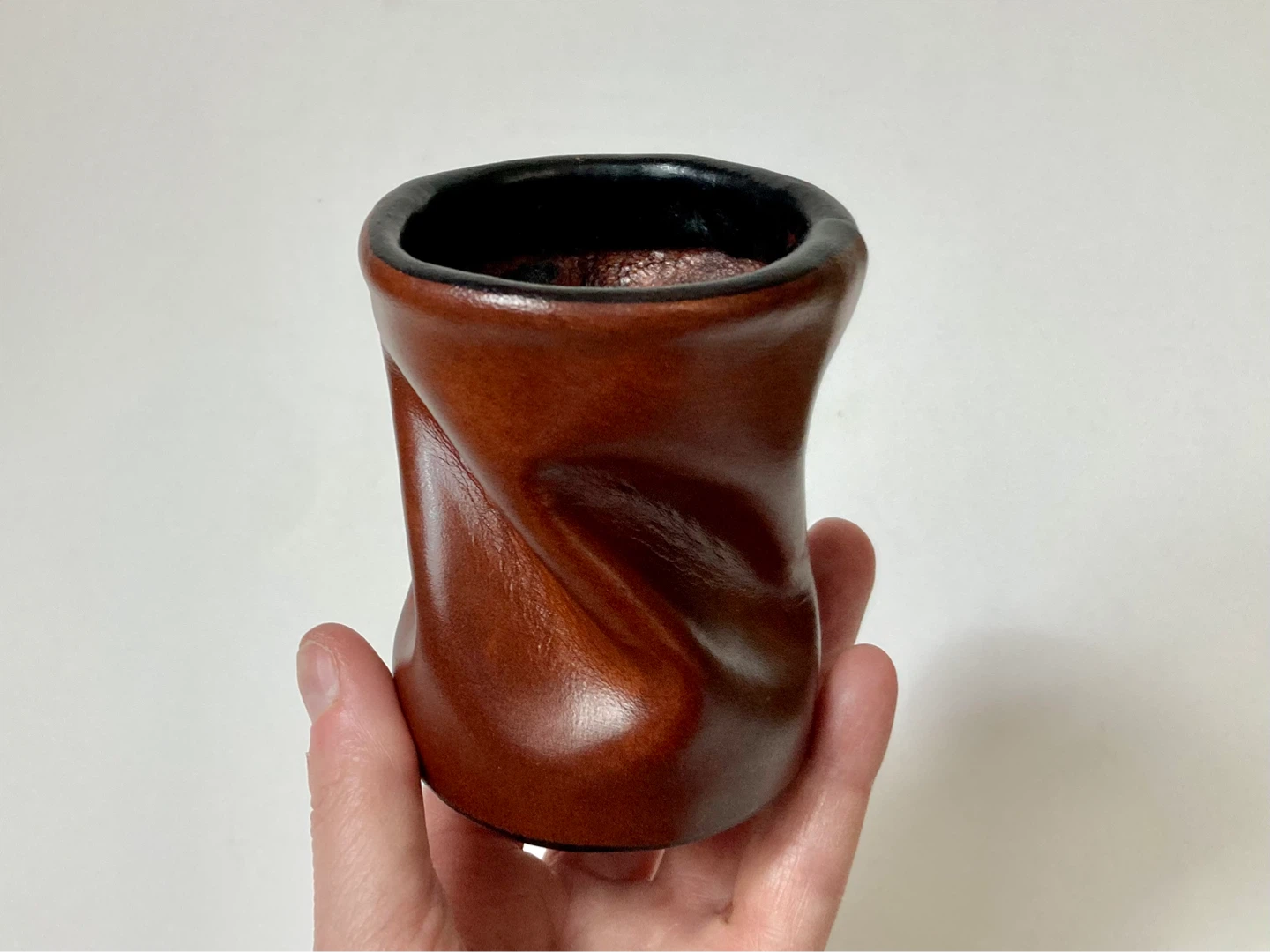 Handcrafted Leather Vessel/Cup - photo 2