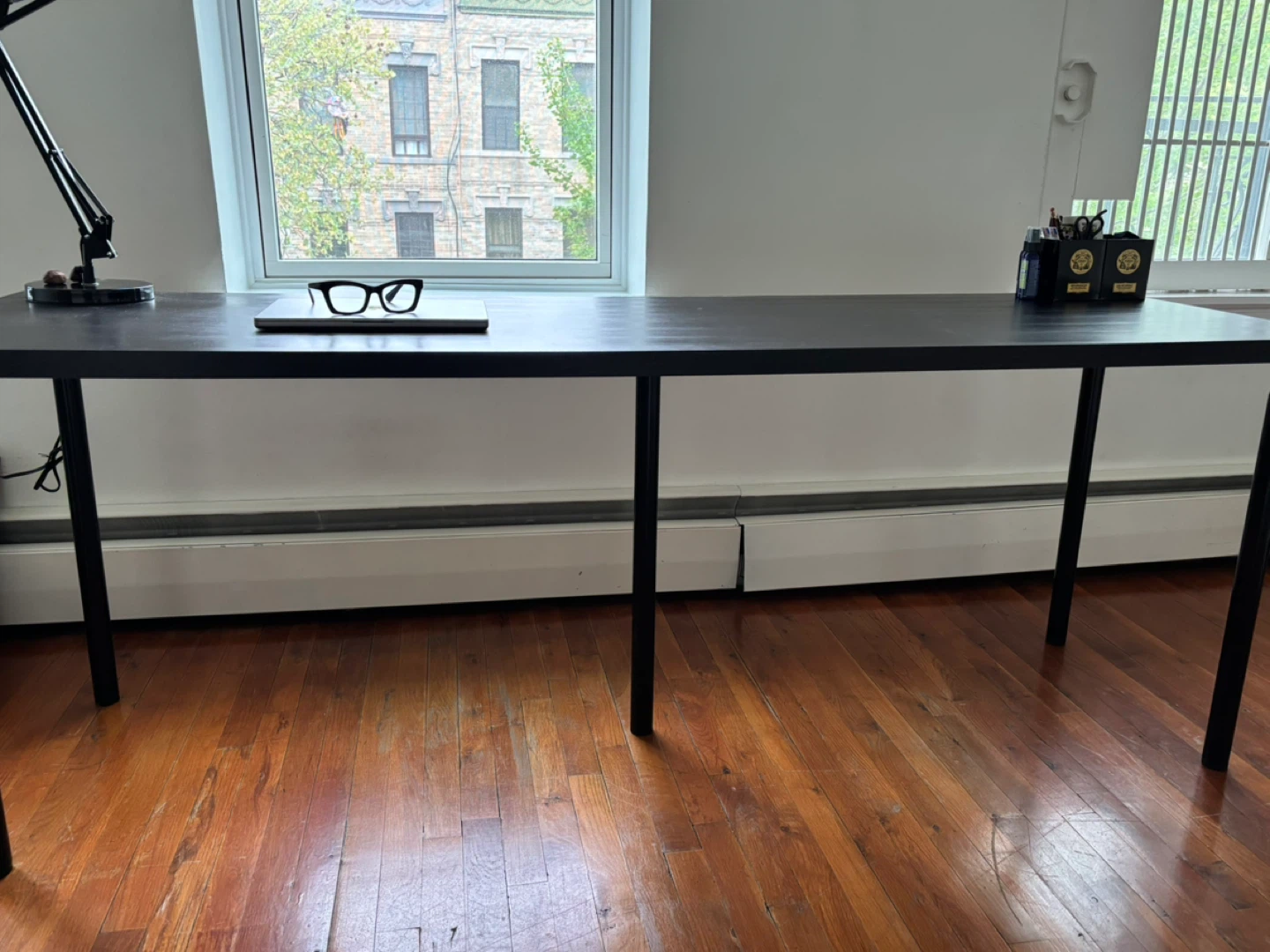 Black Console Table Desk - photo 2