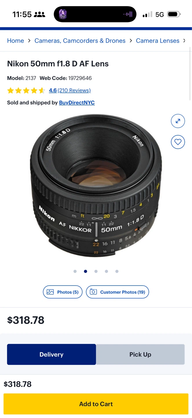 Nikon AF Nikkor 50mm f/1.8D Lens - photo 5