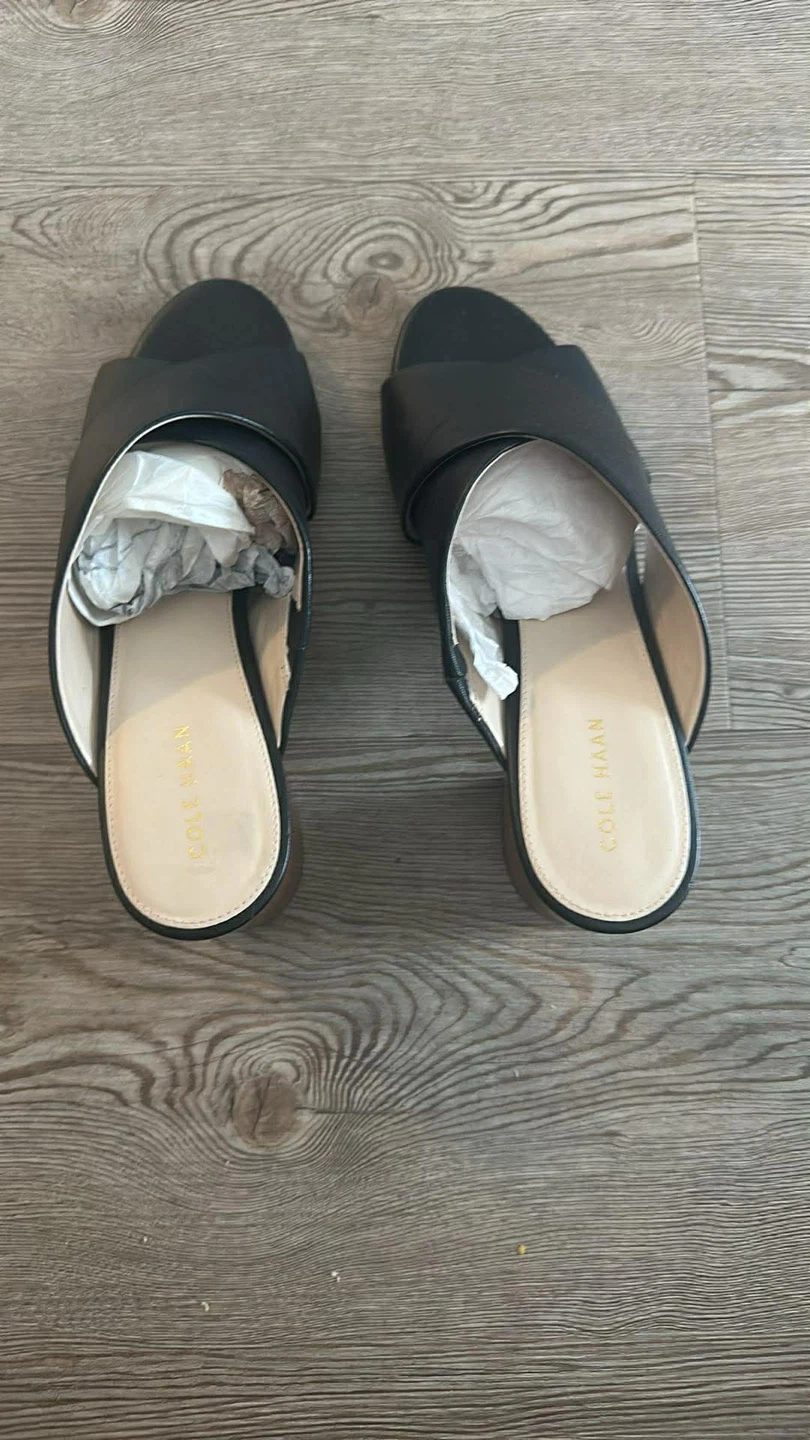 Cole Haan Black Mule Block Heel Sandals - Size 8.5 - photo 3