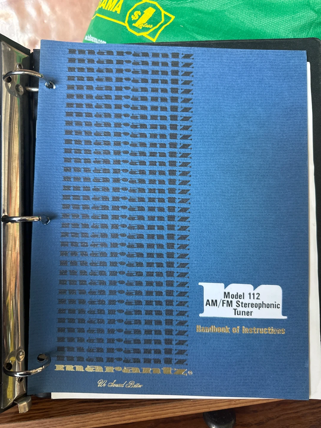 Marantz 112 tuner handbook