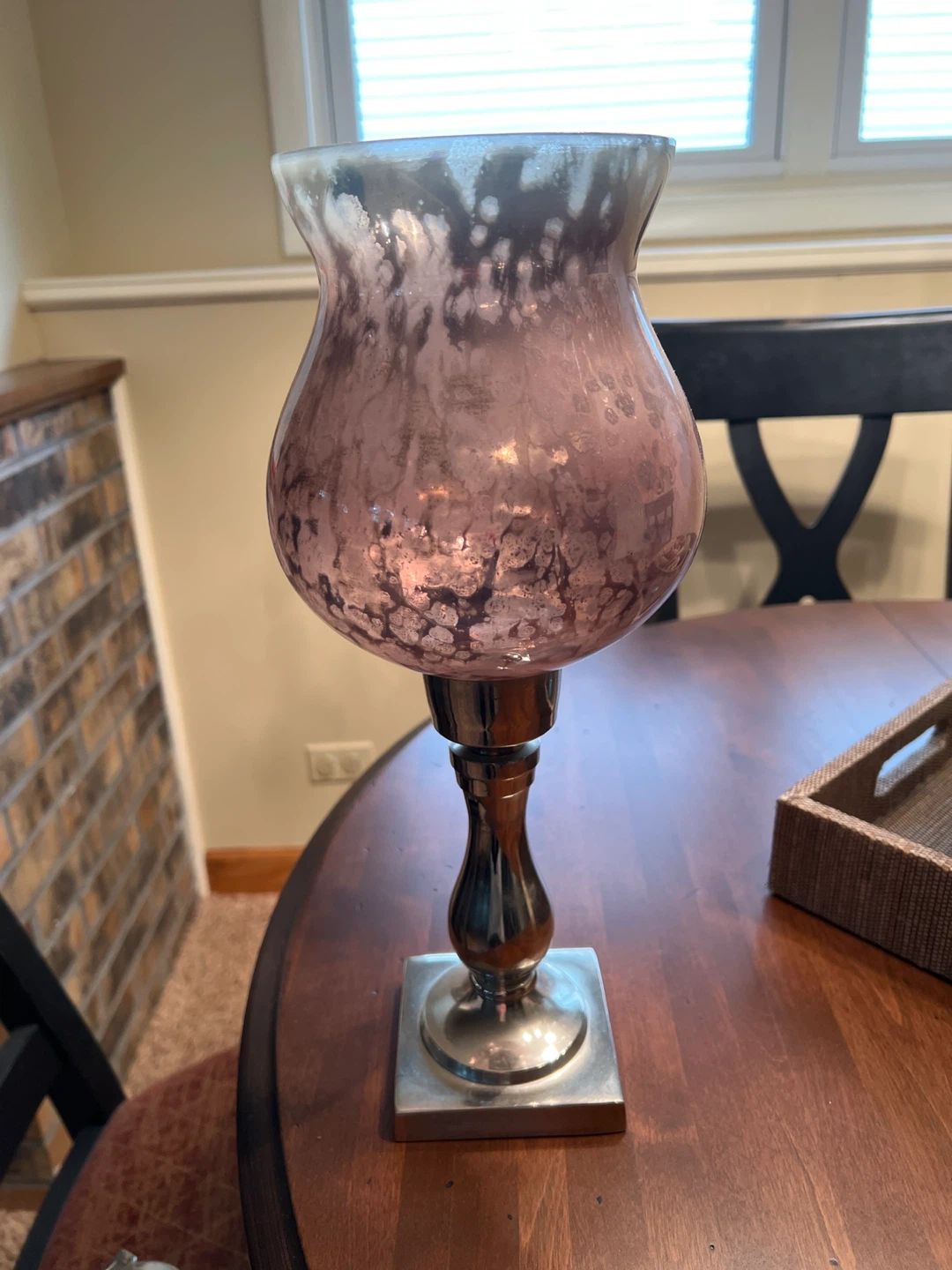 Glass Hurricane Candle Holder