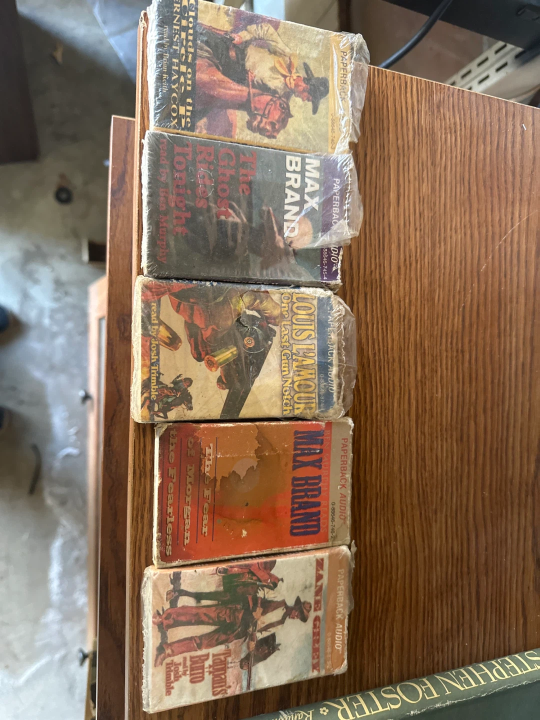 Various Western audiobooks on tape