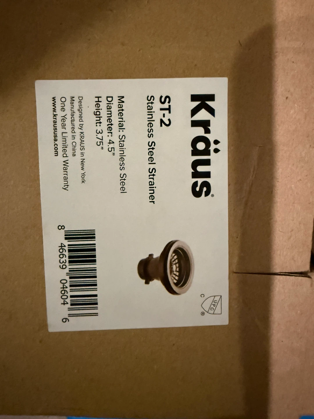 Kraus ST-2 Stainless Steel Strainer - photo 3