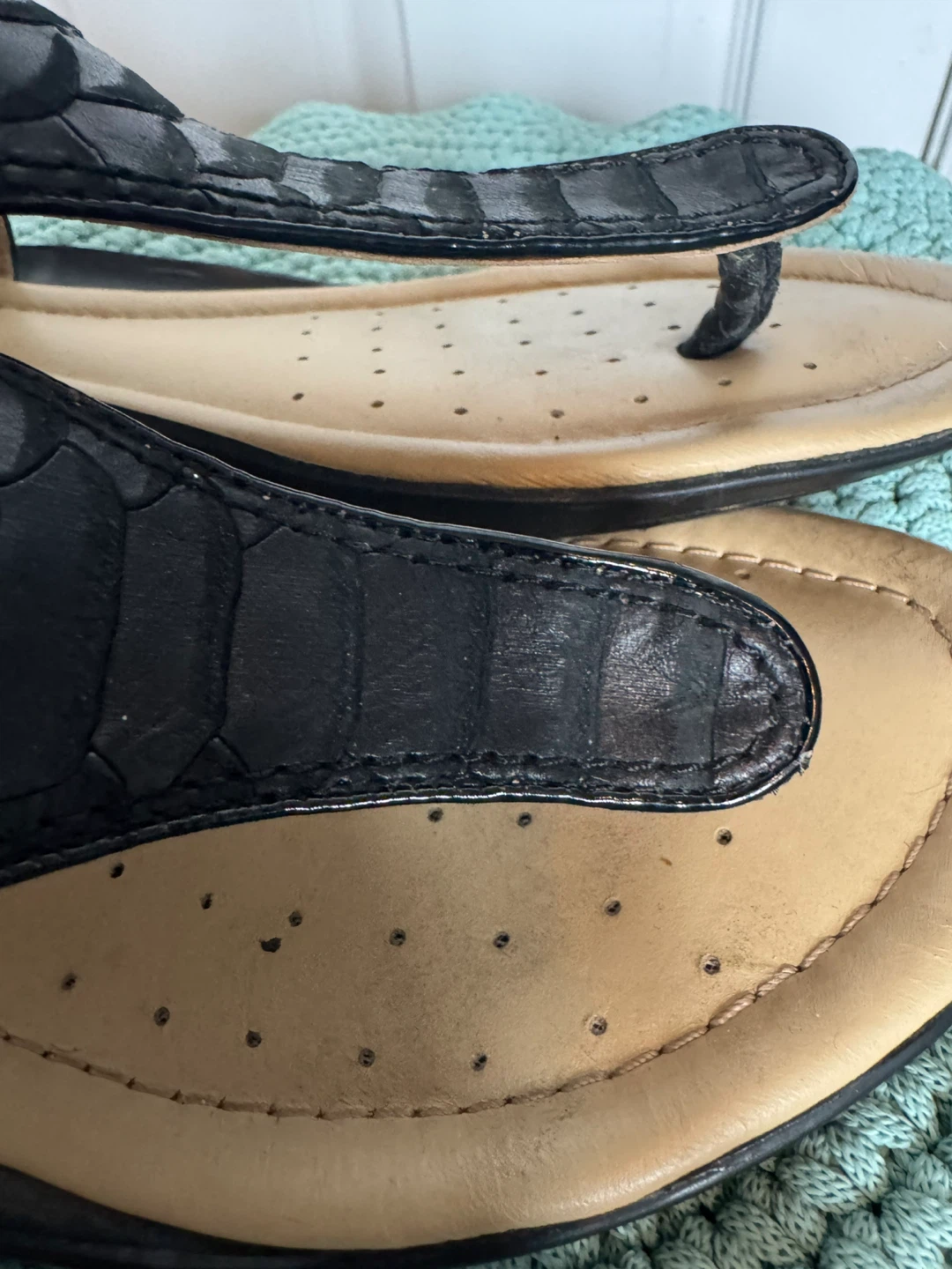 Geox Black T-Strap Sandals - photo 3