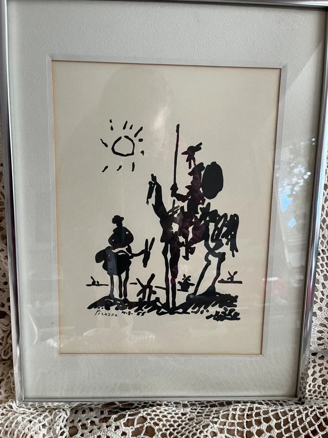 Art- Picasso 1955 Sketch "Don Quixote”, print