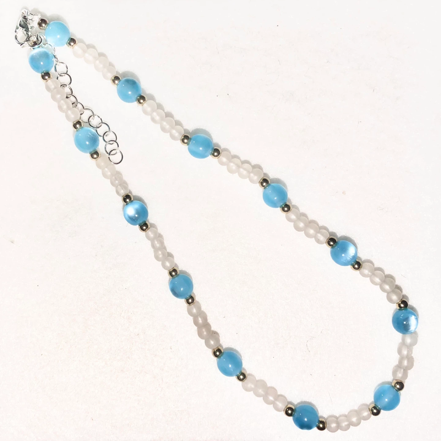 Blue and White Necklace