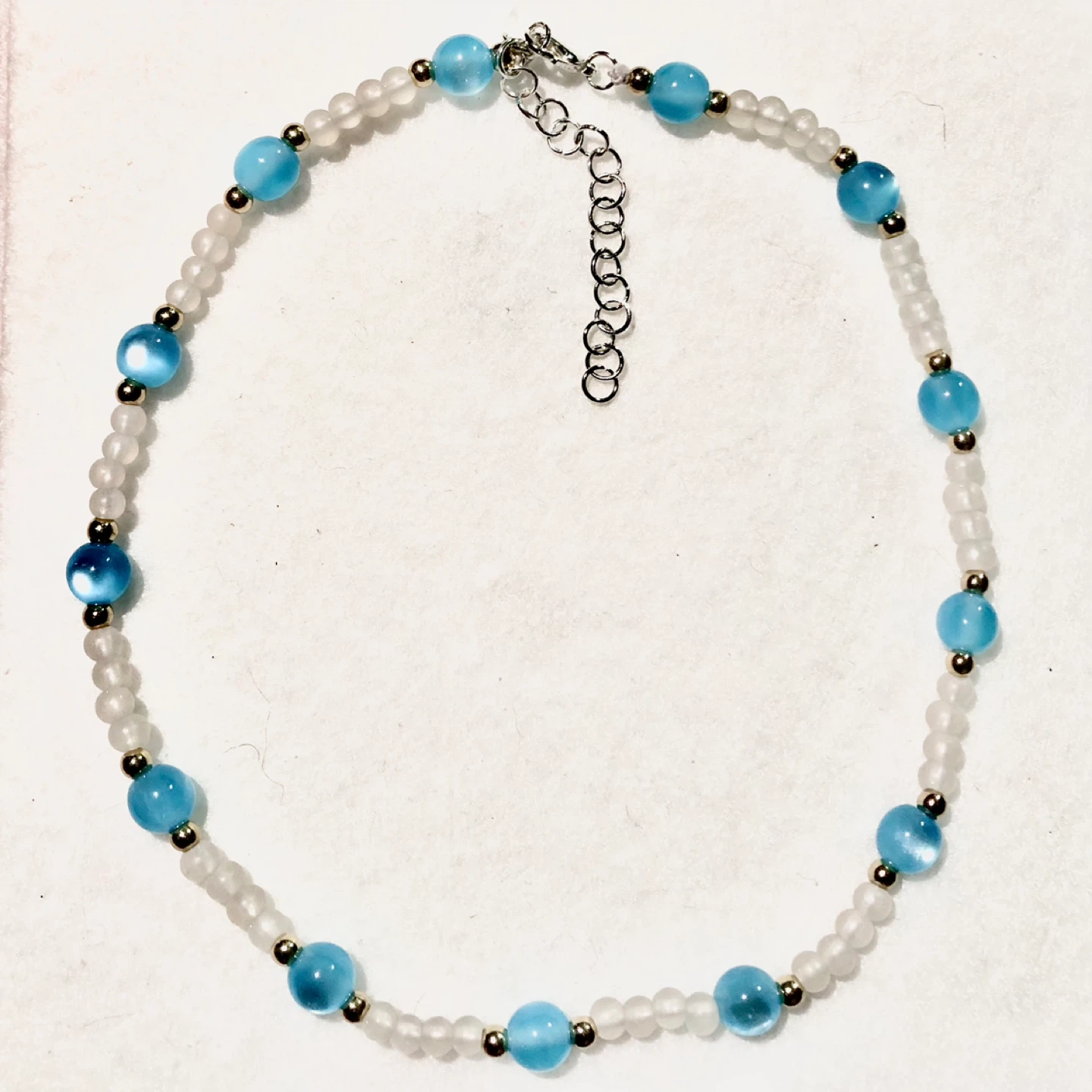 Blue and White Necklace - photo 3