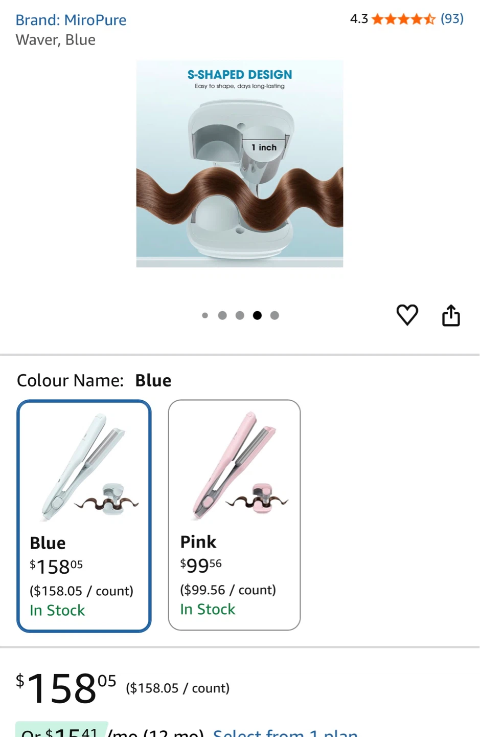 MiroPure Wave Curling Iron - Blue - photo 3
