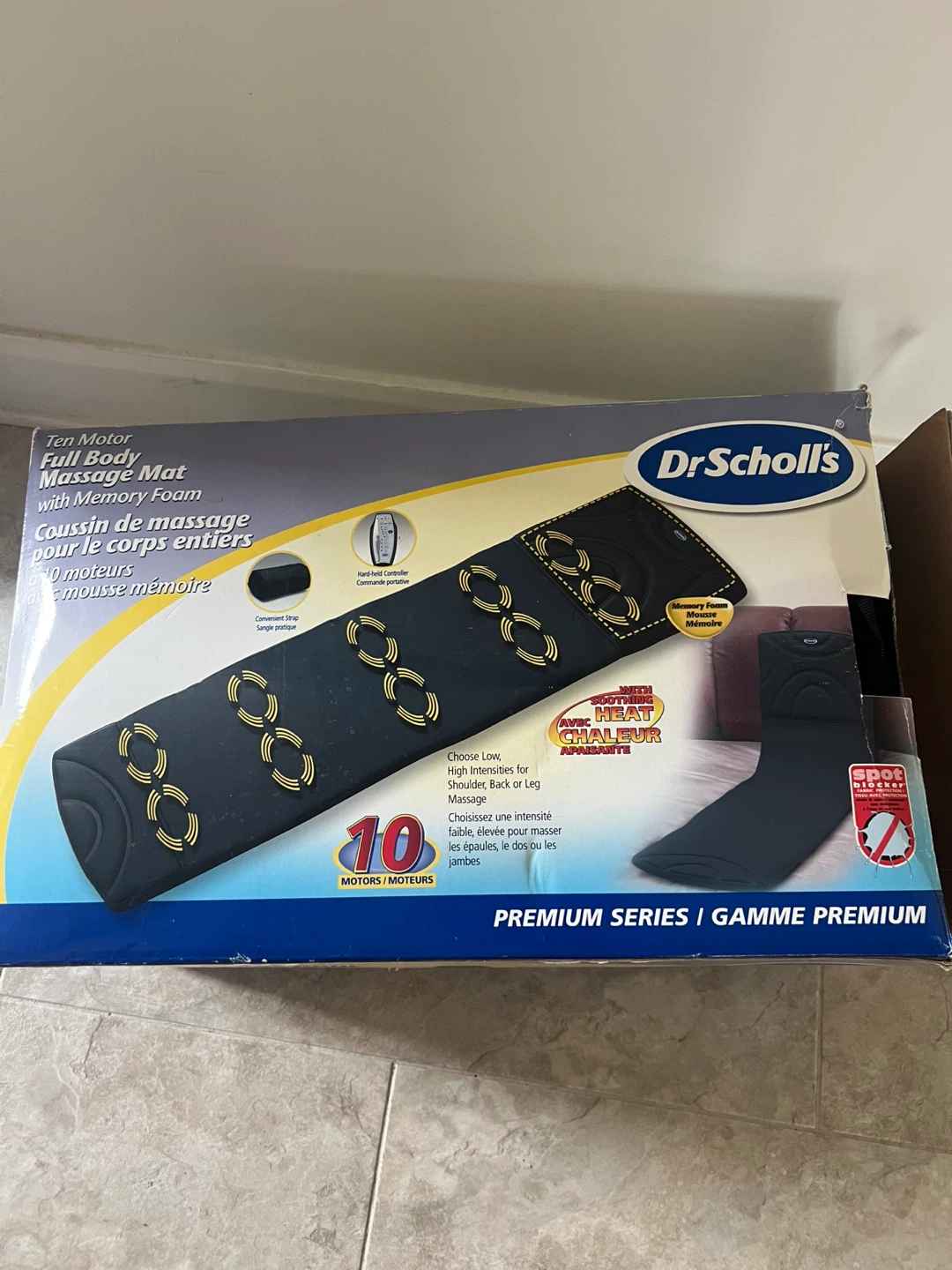 Dr. Scholl's Ten Motor Full Body Massage Mat with Memory Foam