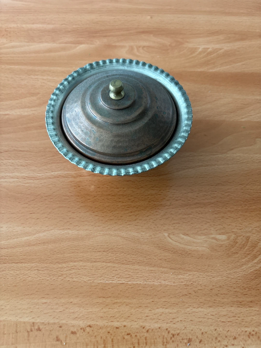 Hammered Copper Bowl with Lid - photo 3