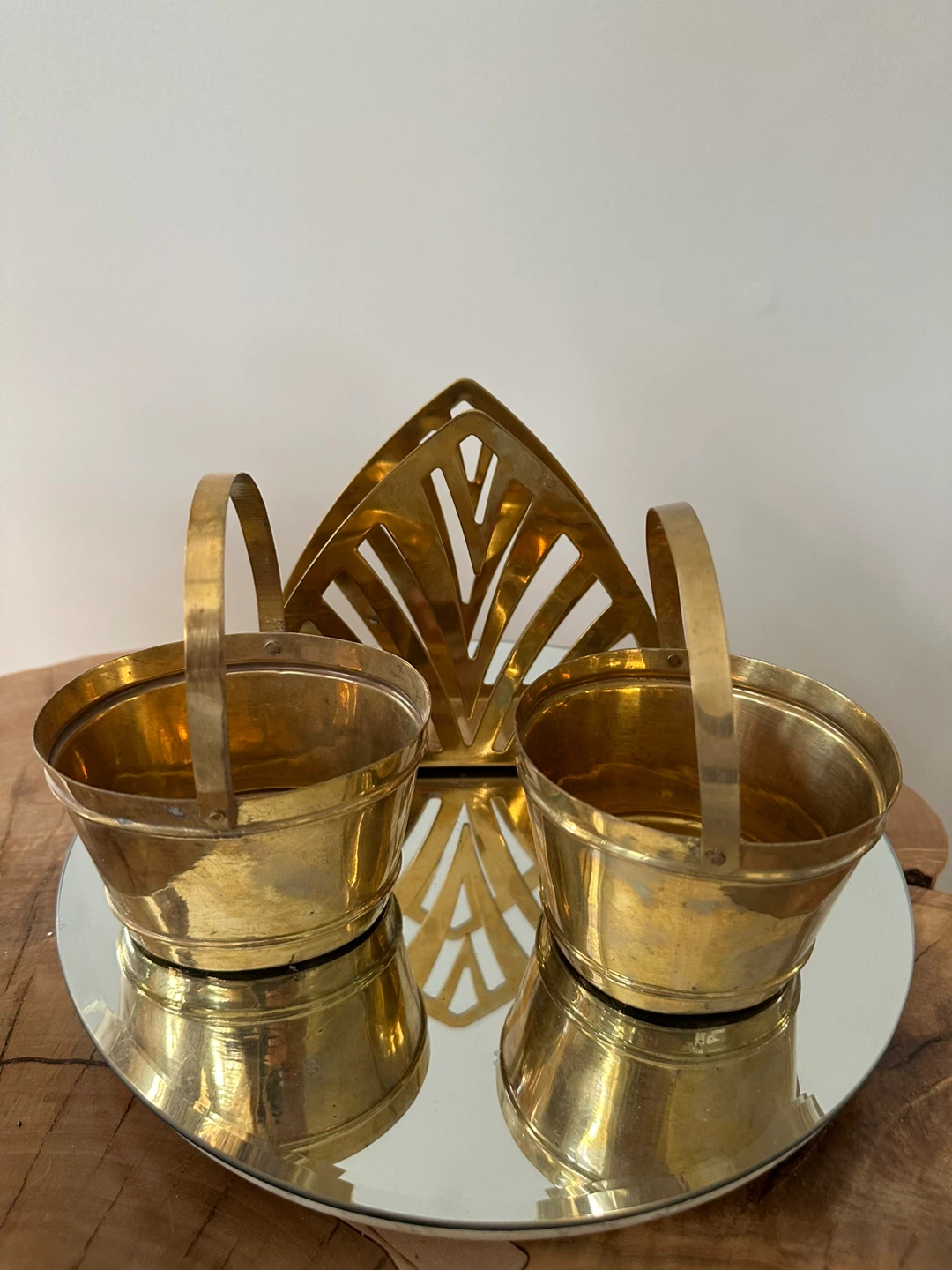Brass Napkin Holder and Pair of Mini Buckets - photo 3