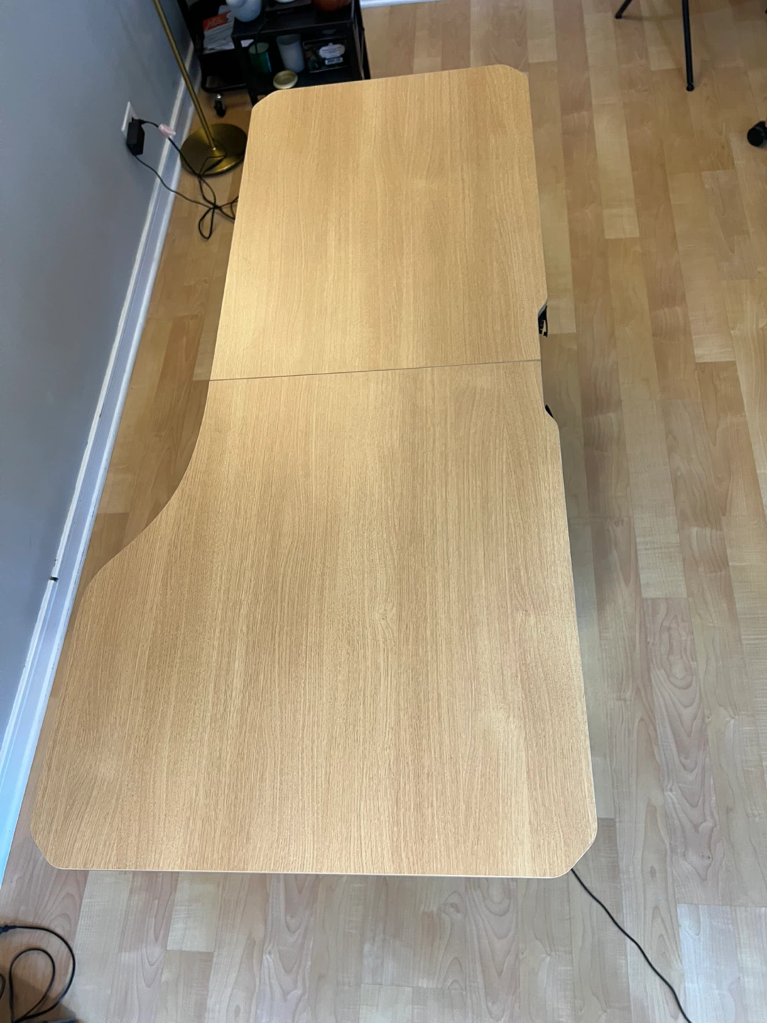 Adjustable Standing Desk - Light Wood Top - photo 2