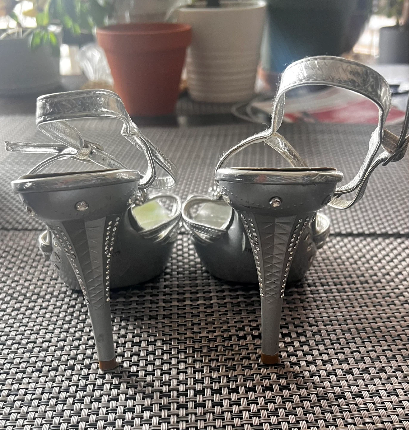 Silver Women's Heels size 7 - photo 4