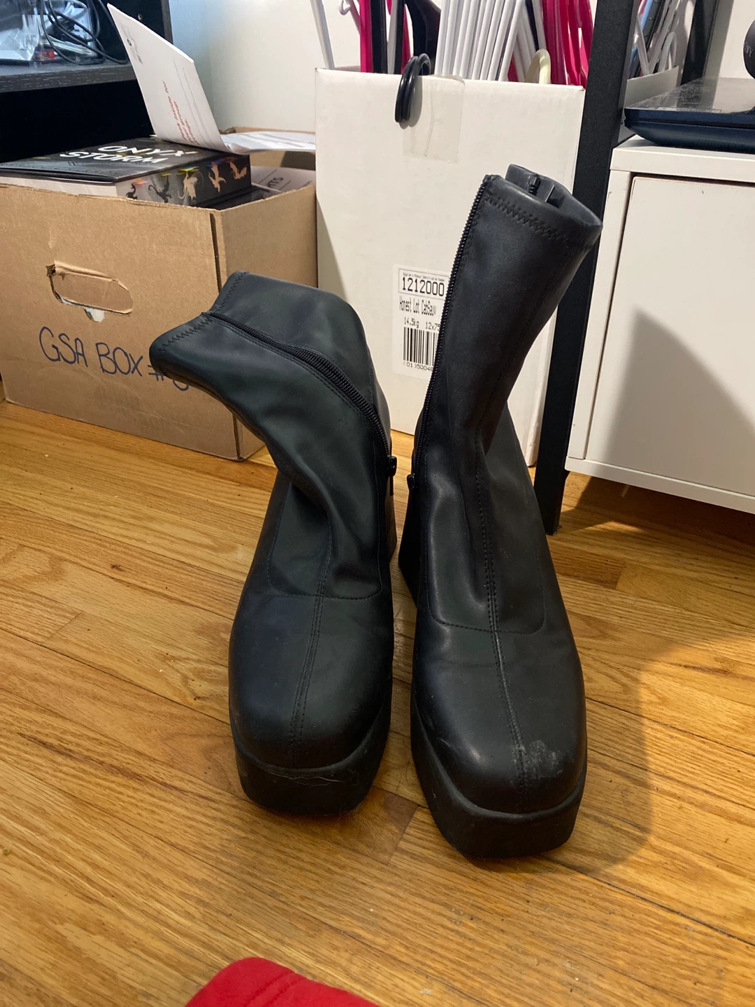 Black Platform Ankle Boots