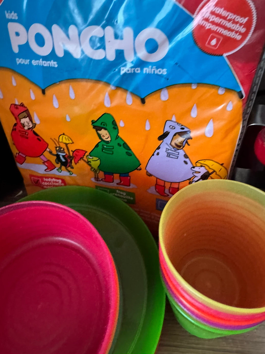 Rainbow Plastic Bowls and Plates Set - photo 3