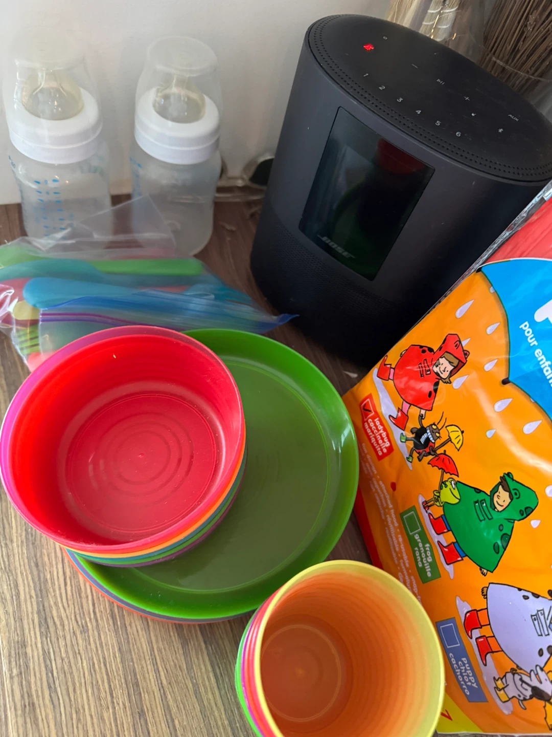 Rainbow Plastic Bowls and Plates Set - photo 4