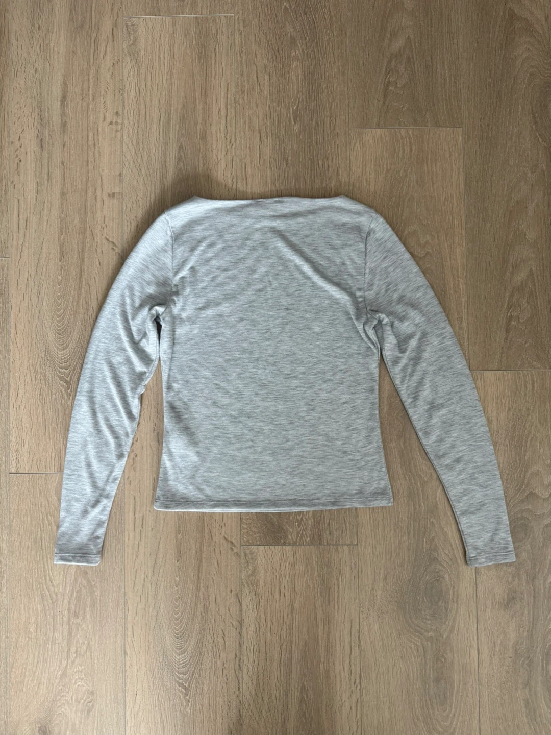 Abercrombie & Fitch Grey Long Sleeve Boat Neck Top - photo 2