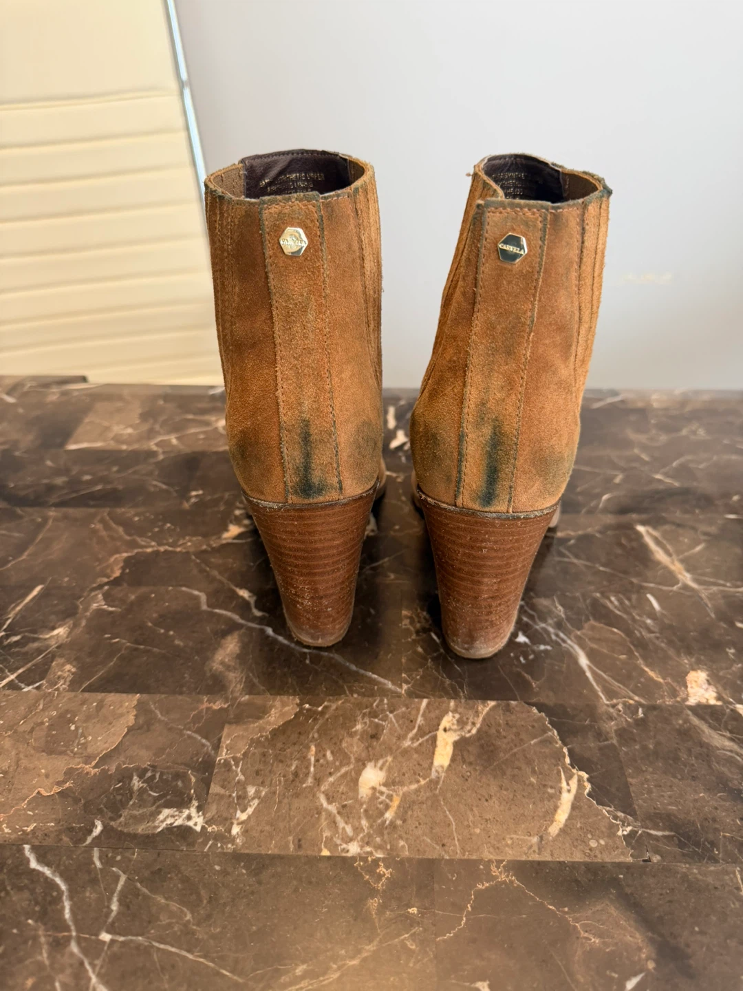 Brown Suede Ankle Boots Size 38 - photo 3