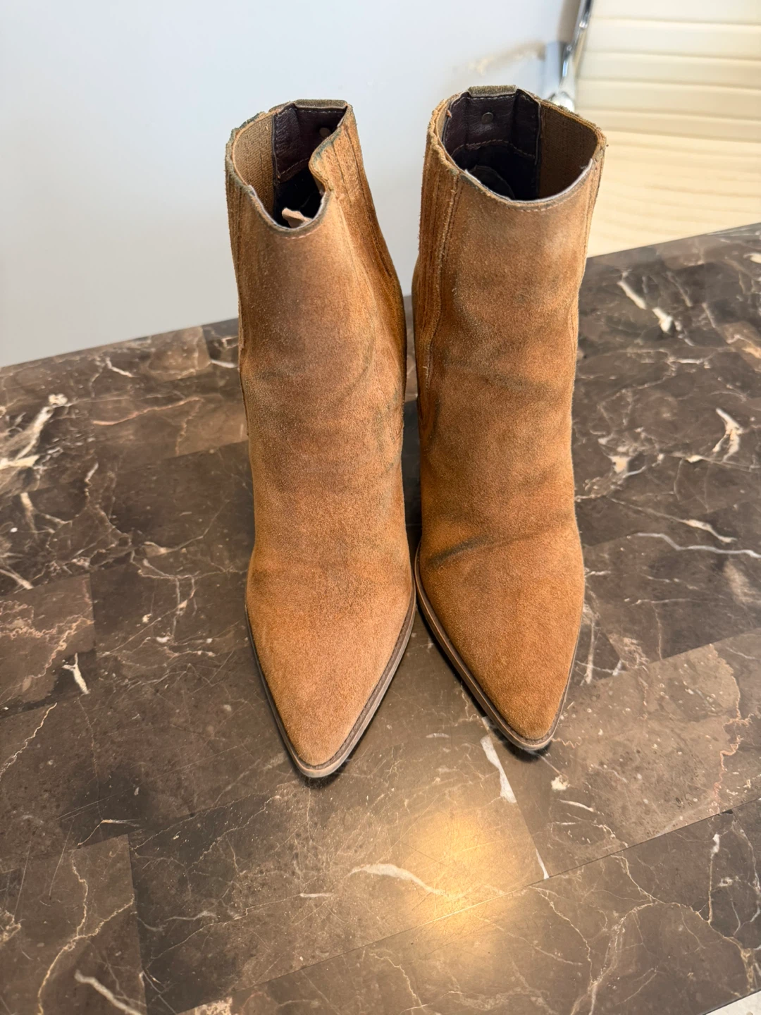 Brown Suede Ankle Boots Size 38 - photo 2