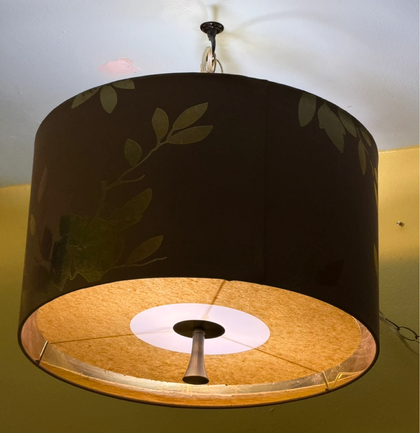 Pier 1 Imports:  large Golden Leaf hanging shade