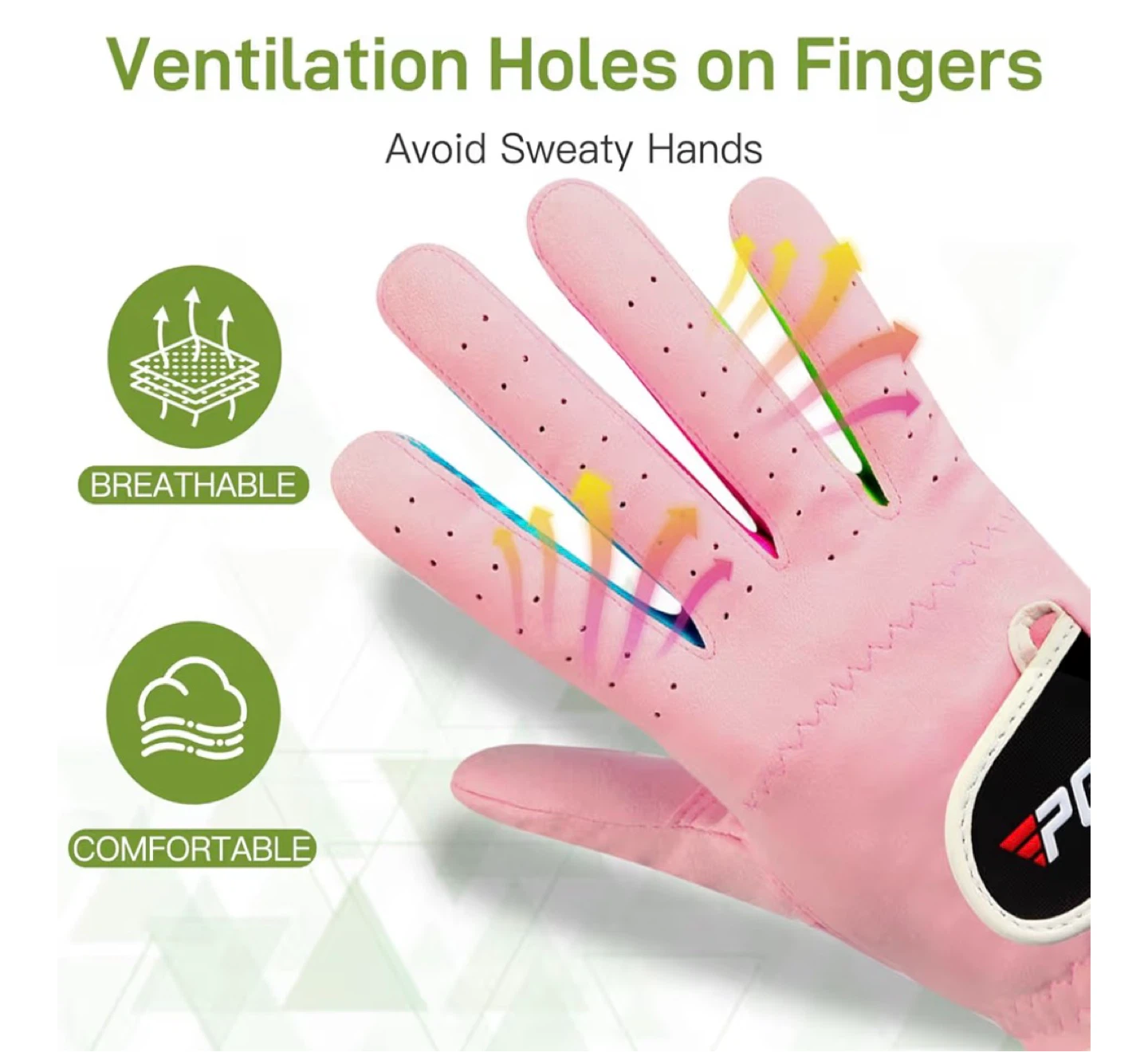 PGM Kids Golf Gloves - Pink Microfiber - Size Youth - photo 5