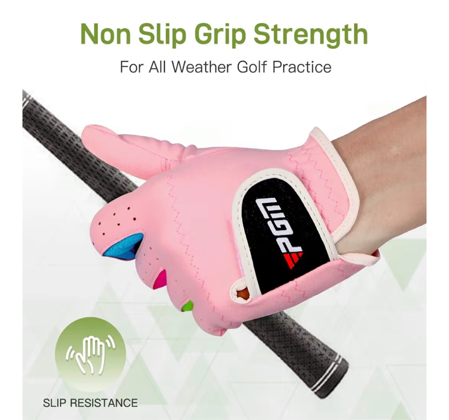 PGM Kids Golf Gloves - Pink Microfiber - Size Youth - photo 4