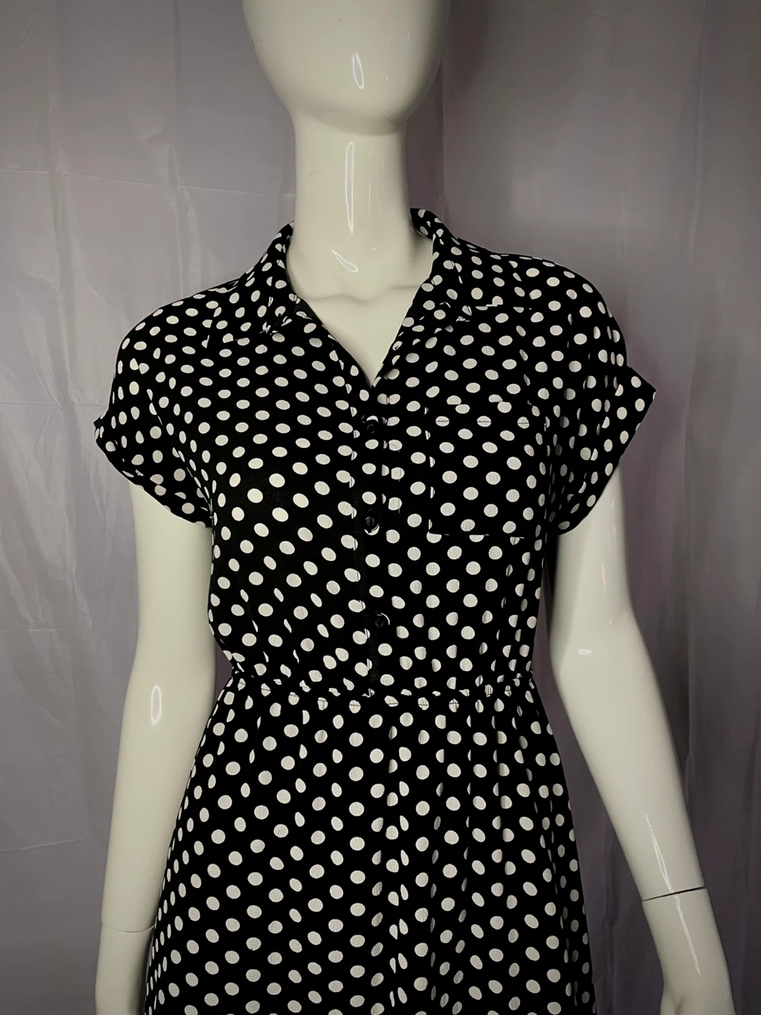 Black and White Polka Dot Dress - photo 2