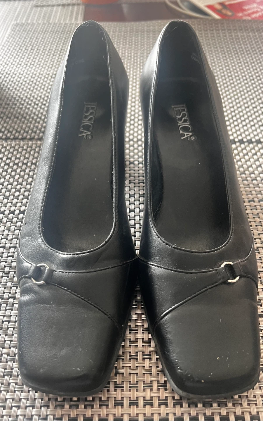 Jessica Black Heeled Pumps Size 7