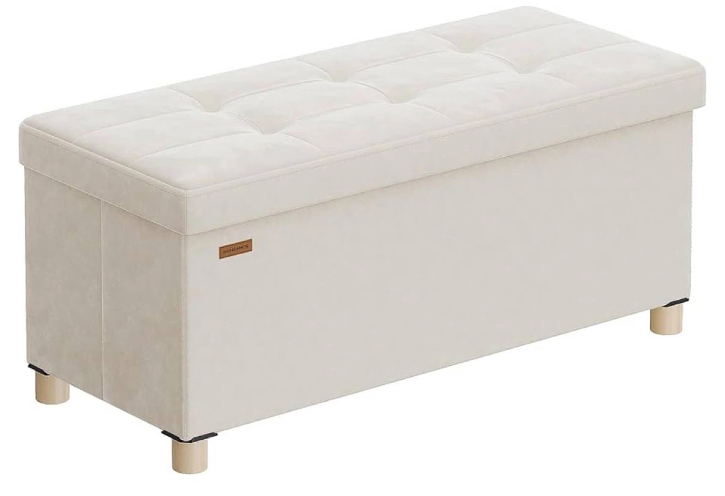 Storage Ottoman Bench – Cappuccino Beige, New in Box - photo 2