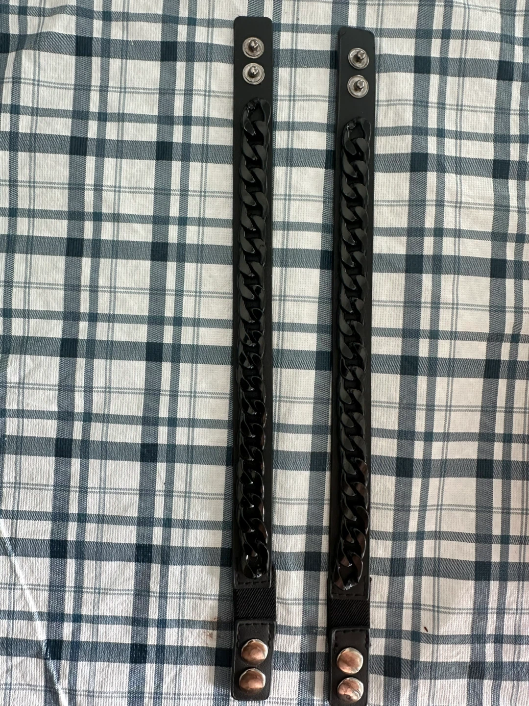 Aldo Black Faux Leather Chain Bracelets - Pair - photo 2