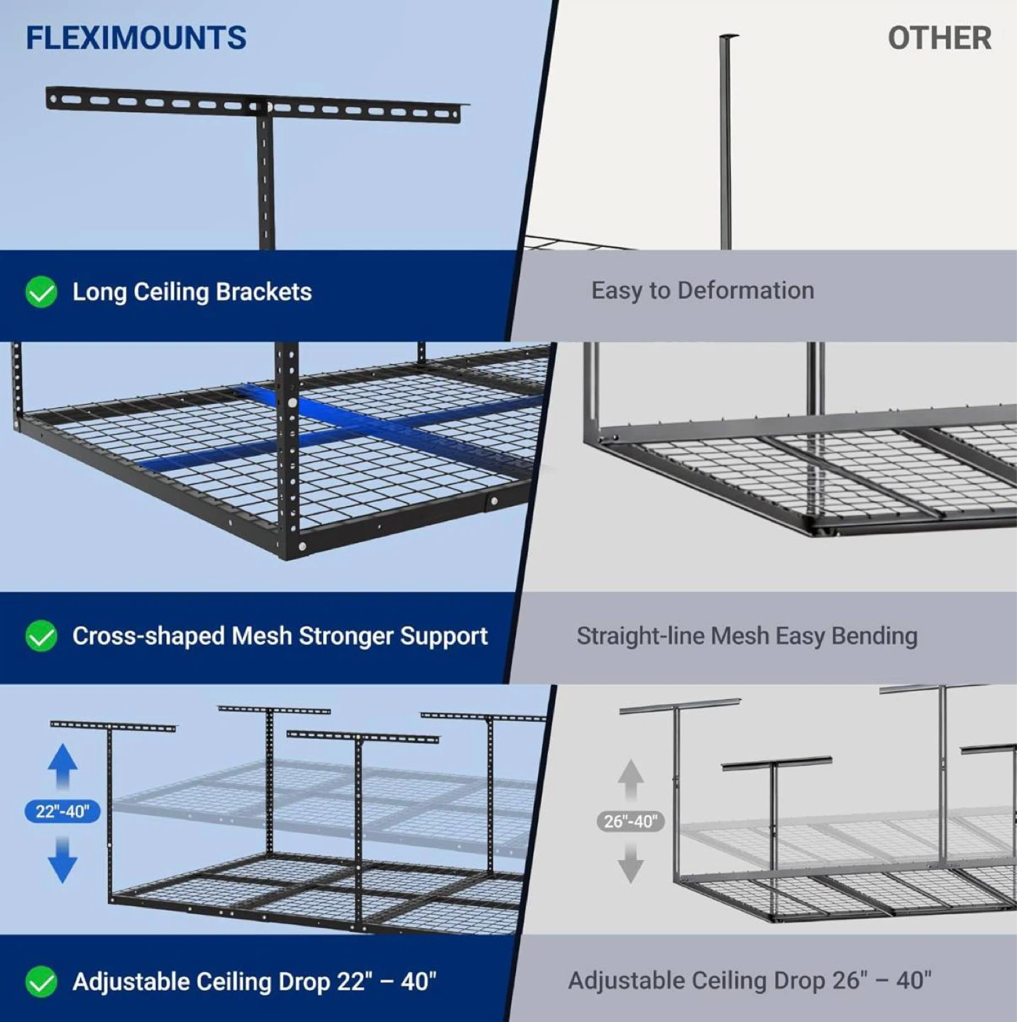 4’x8’ Ceiling Storage Rack | Heavy Duty Garage Storage - photo 4