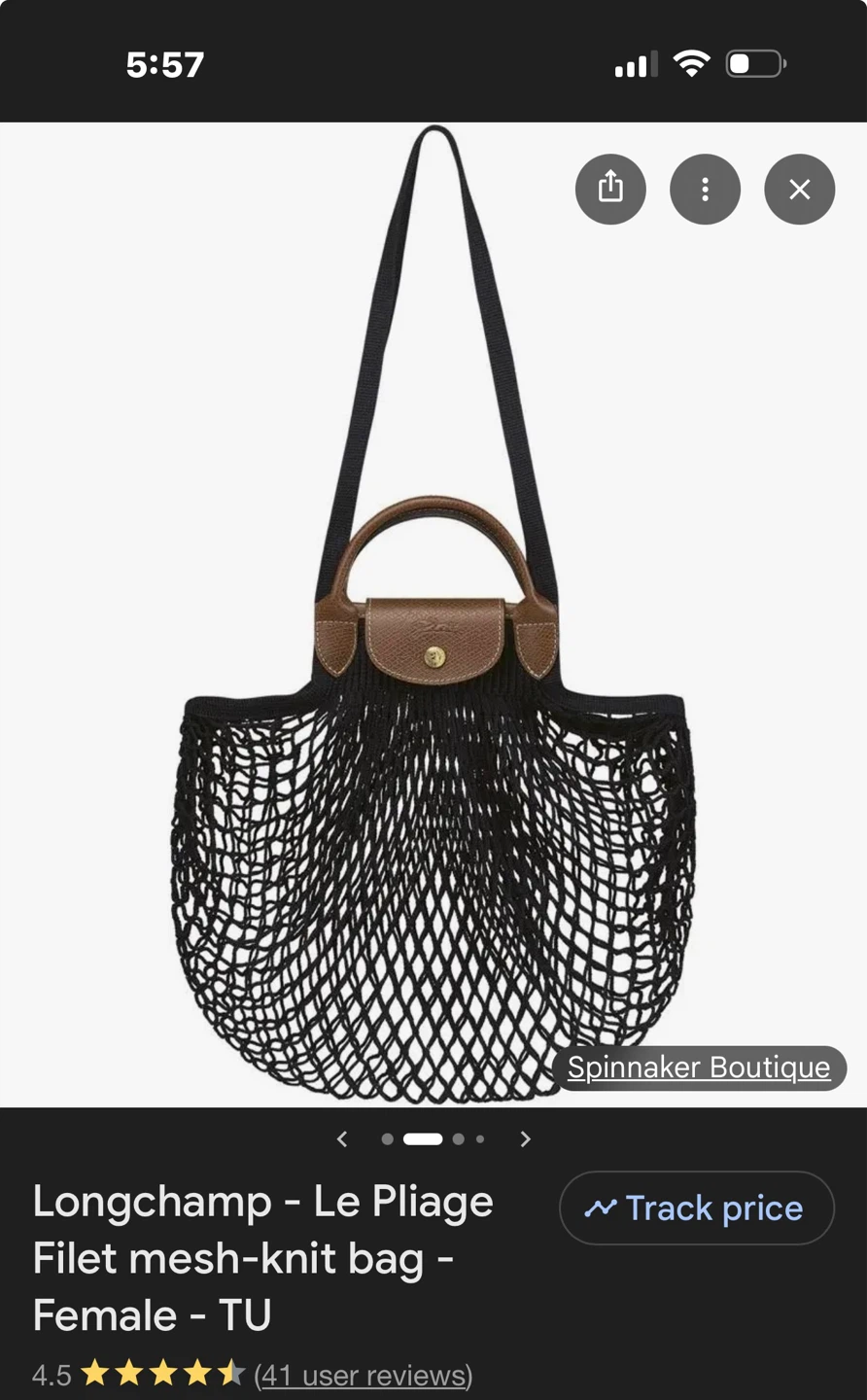 Longchamp Le Pliage Filet mesh-knit bag - photo 2