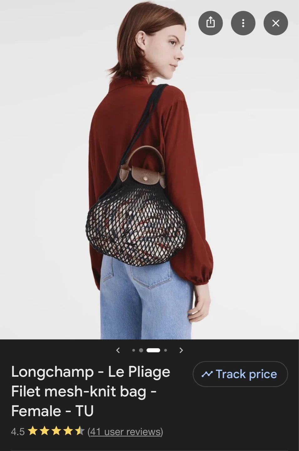 Longchamp Le Pliage Filet mesh-knit bag - photo 3