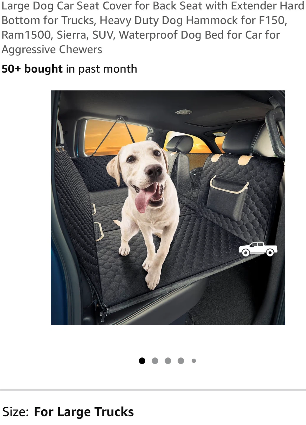 Heavy Duty Dog Car Seat Cover for Trucks D2