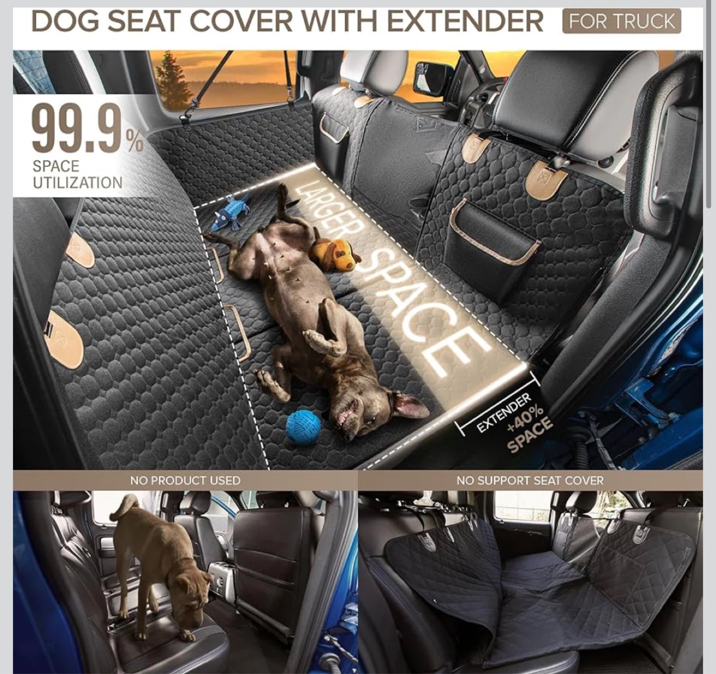 Heavy Duty Dog Car Seat Cover for Trucks D2 - photo 2