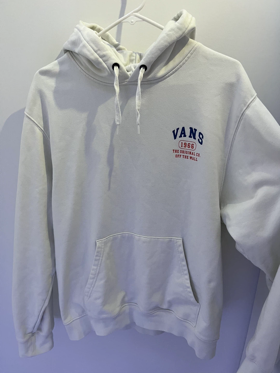 Vans Off The Wall Hoodie - Cream/White - Medium Unisex