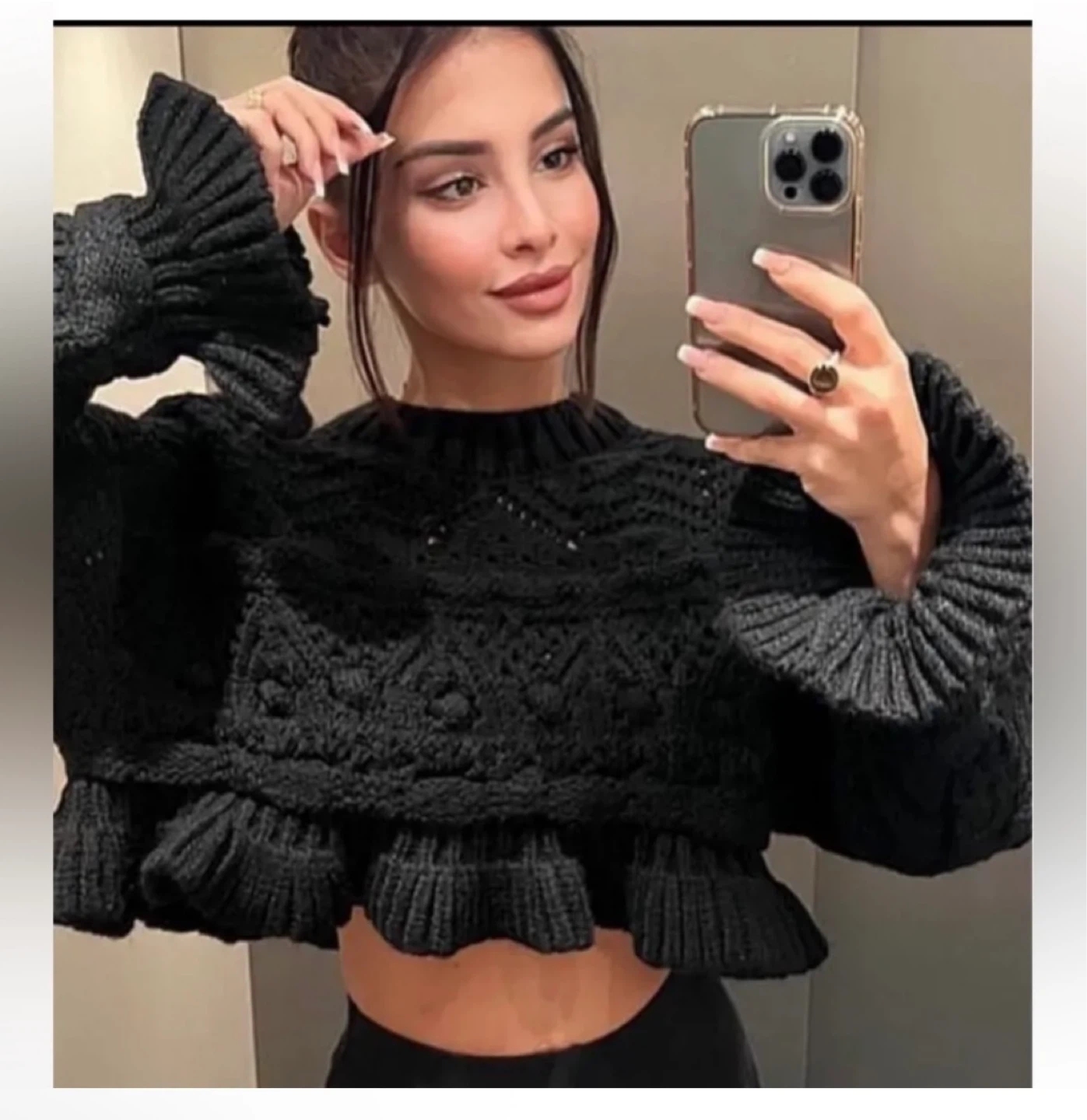 Black Knitted Sweater